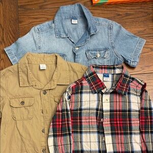 Old Navy Kids Shirts - Denim, Khaki, Plaid